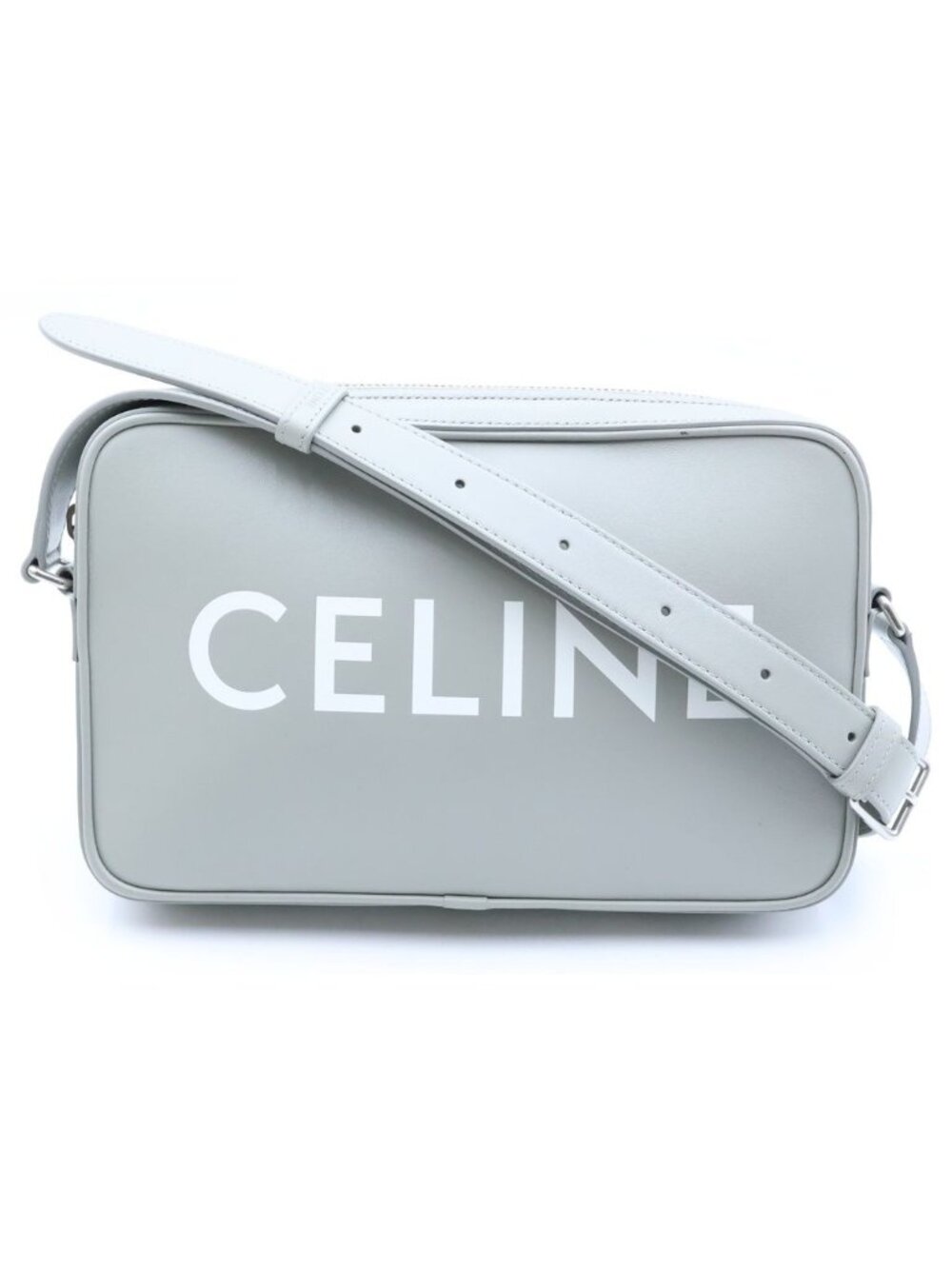 Celine Logo Messenger Bag Gray
